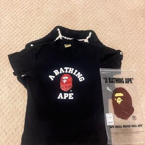 Black and red bathing ape t shirt